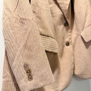 Elegant Beige Corduroy Blazer